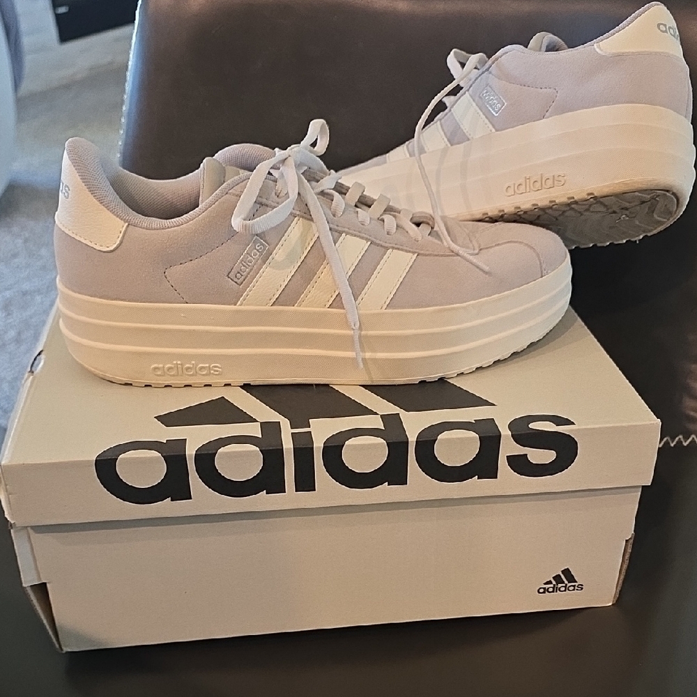 Adidas Women's Beige Platform Sneakers